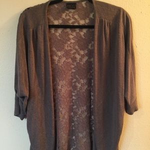 Brown lace cardigan